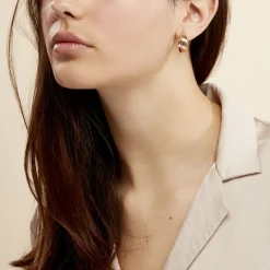 Histoire d'Or Créoles Kuma Plaqué Or Jaune