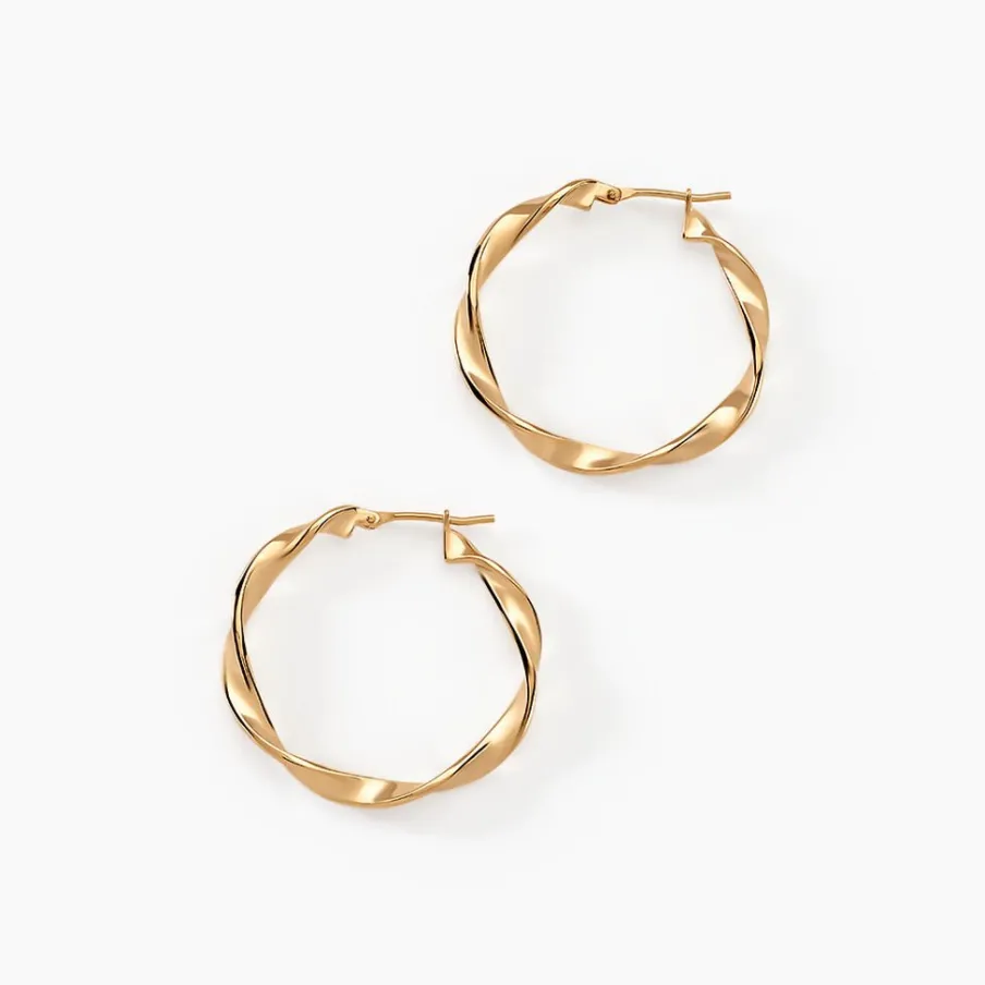 Histoire d'Or Créoles Lenna Torsadée Plaqué Or Jaune