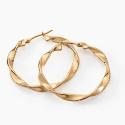 Histoire d'Or Créoles Lenna Torsadée Plaqué Or Jaune