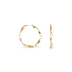 Histoire d'Or Créoles Lenna Torsadée Plaqué Or Jaune