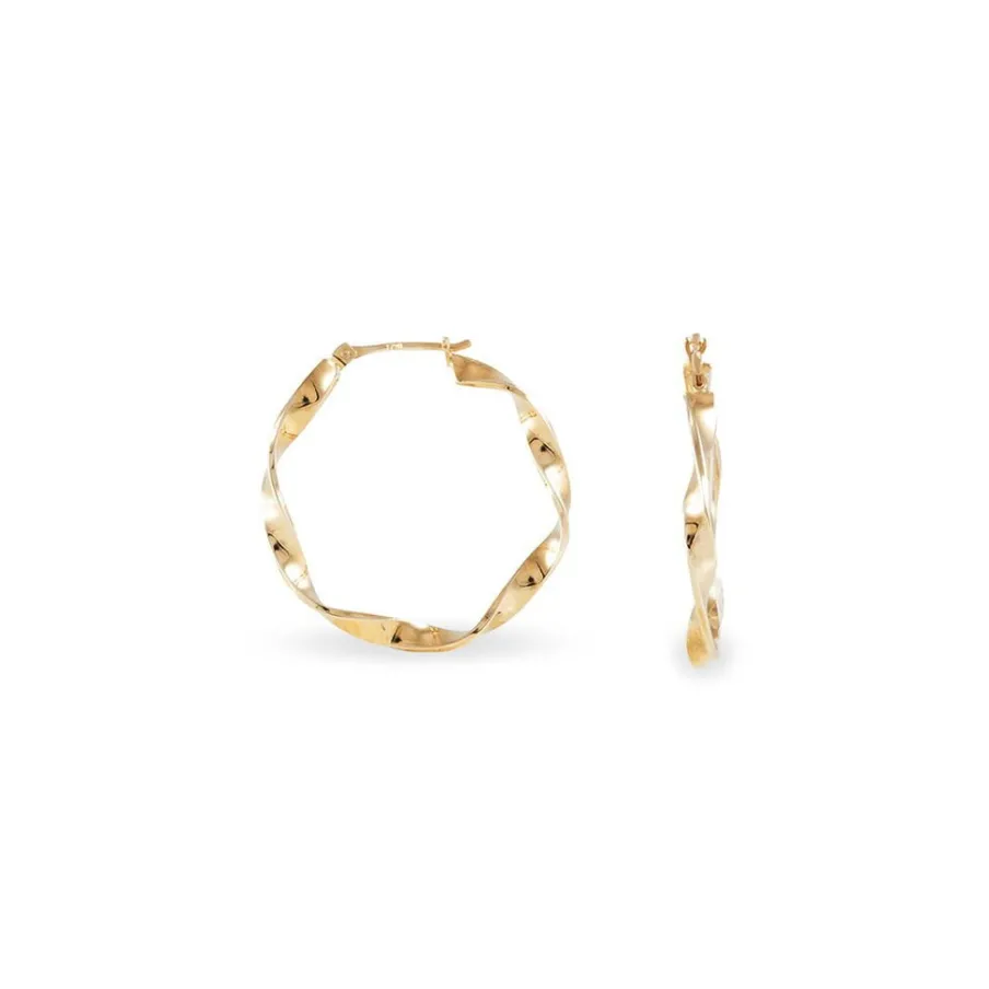 Histoire d'Or Créoles Lenna Torsadée Plaqué Or Jaune