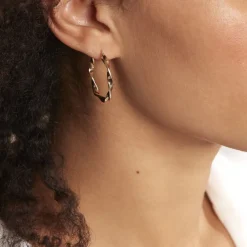 Histoire d'Or Créoles Lenna Torsadée Plaqué Or Jaune