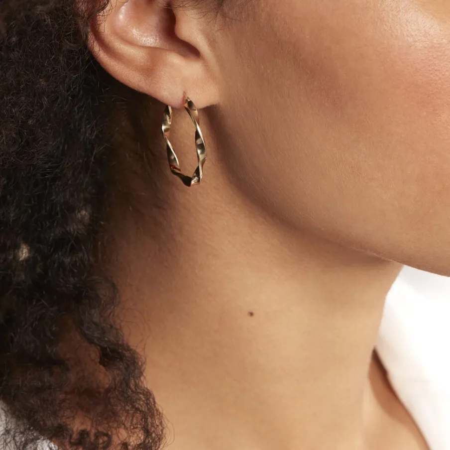 Histoire d'Or Créoles Lenna Torsadée Plaqué Or Jaune