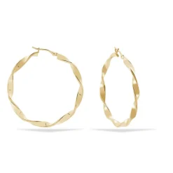 Histoire d'Or Créoles Lenna Torsadée Plaqué Or Jaune