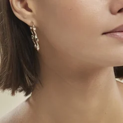 Histoire d'Or Créoles Lenna Torsadée Plaqué Or Jaune