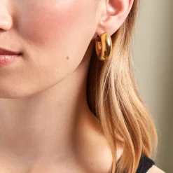 Créoles Letty Acier Jaune Sans Pierre-Histoire d'Or Clearance