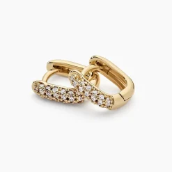 Histoire d'Or Créoles Liah Plaque Or Jaune Oxyde De Zirconium