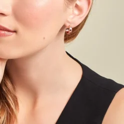 Histoire d'Or Créoles Lisa Argent Rose