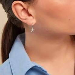 Histoire d'Or Créoles Lupita Argent Blanc