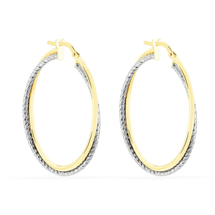 Histoire d'Or Créoles Maelia Or Bicolore