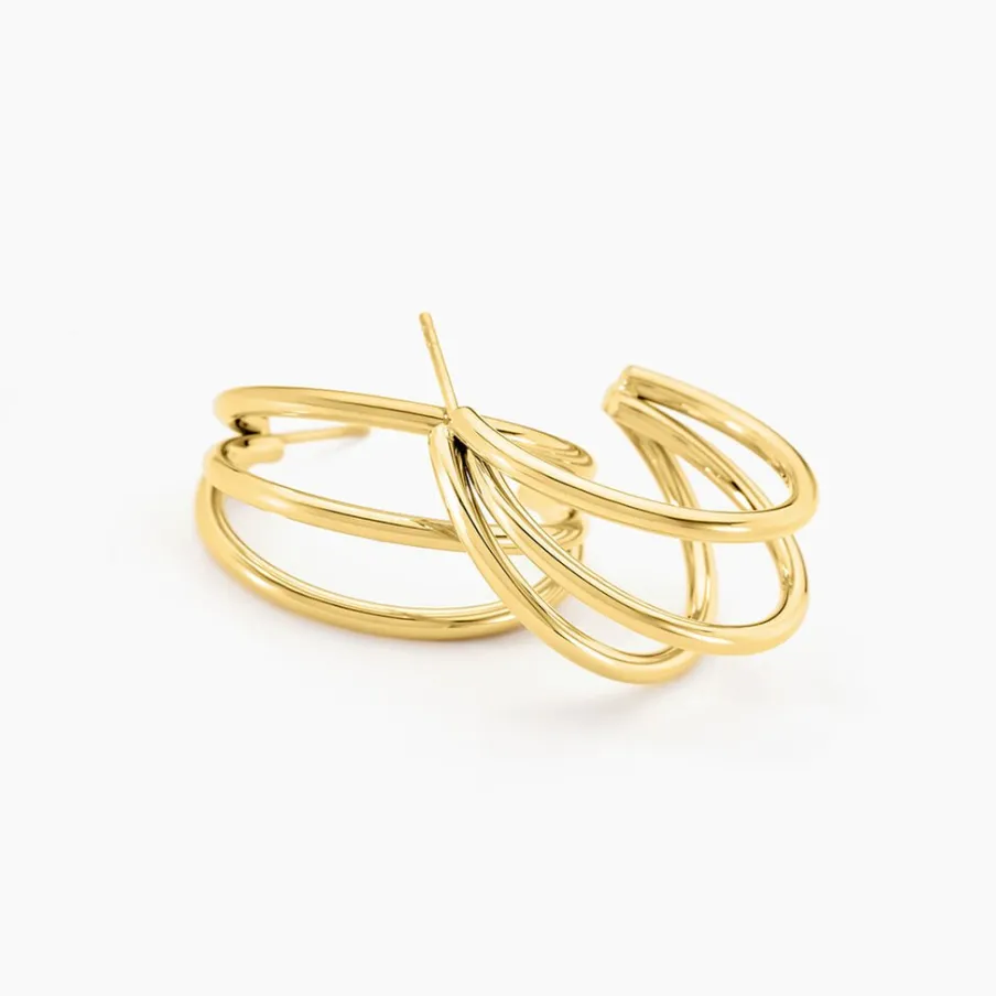 Histoire d'Or Créoles Maia Acier Doré