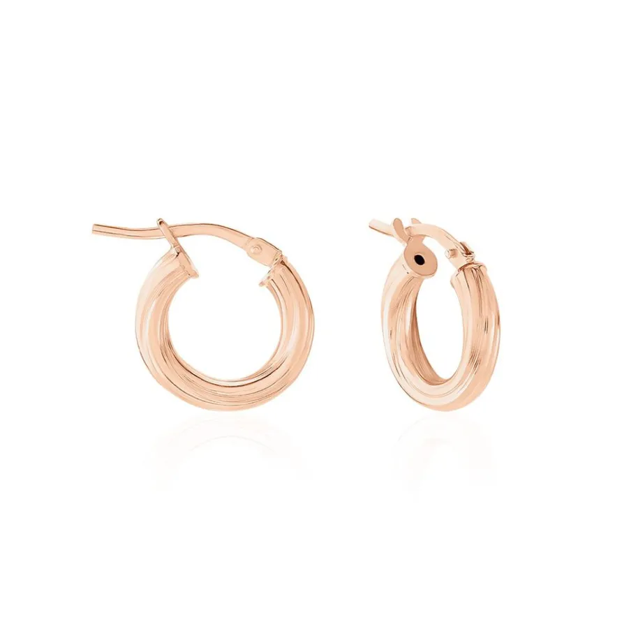 Histoire d'Or Créoles Maia Argent Rose