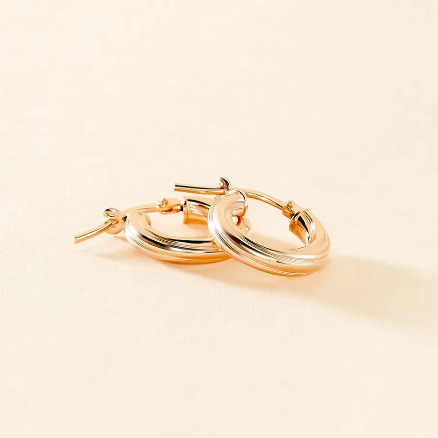 Histoire d'Or Créoles Maia Argent Rose