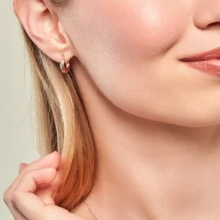 Histoire d'Or Créoles Maia Argent Rose