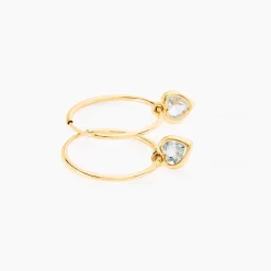 Histoire d'Or Créoles Marsie Coeur Or Jaune Topaze