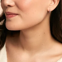 Histoire d'Or Créoles Marty Plaqué Or Jaune Spinelle Synthétique