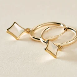 Créoles Marvella Or Jaune Nacre-Histoire d'Or New