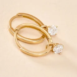 Histoire d'Or Créoles Massimo Or Jaune Oxyde De Zirconium