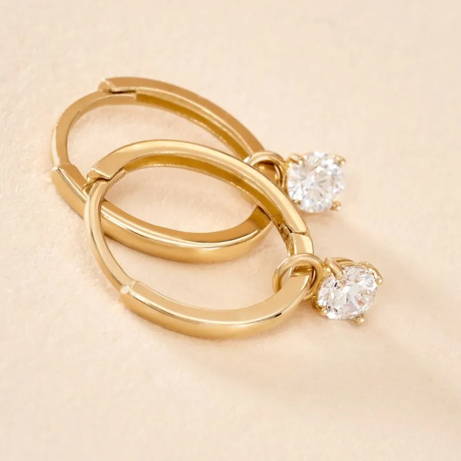 Histoire d'Or Créoles Massimo Or Jaune Oxyde De Zirconium