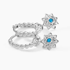 Histoire d'Or Créoles Meissa Argent Blanc Oxyde De Zirconium