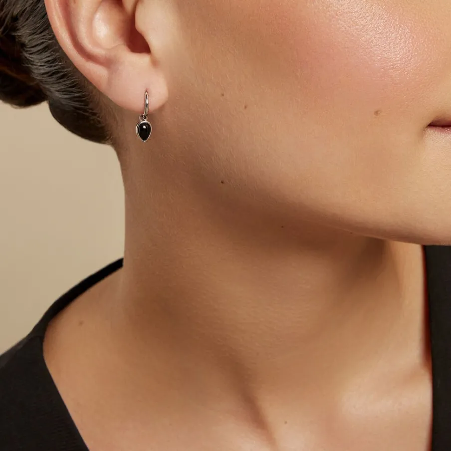 Histoire d'Or Créoles Mentissa Argent Blanc Agate