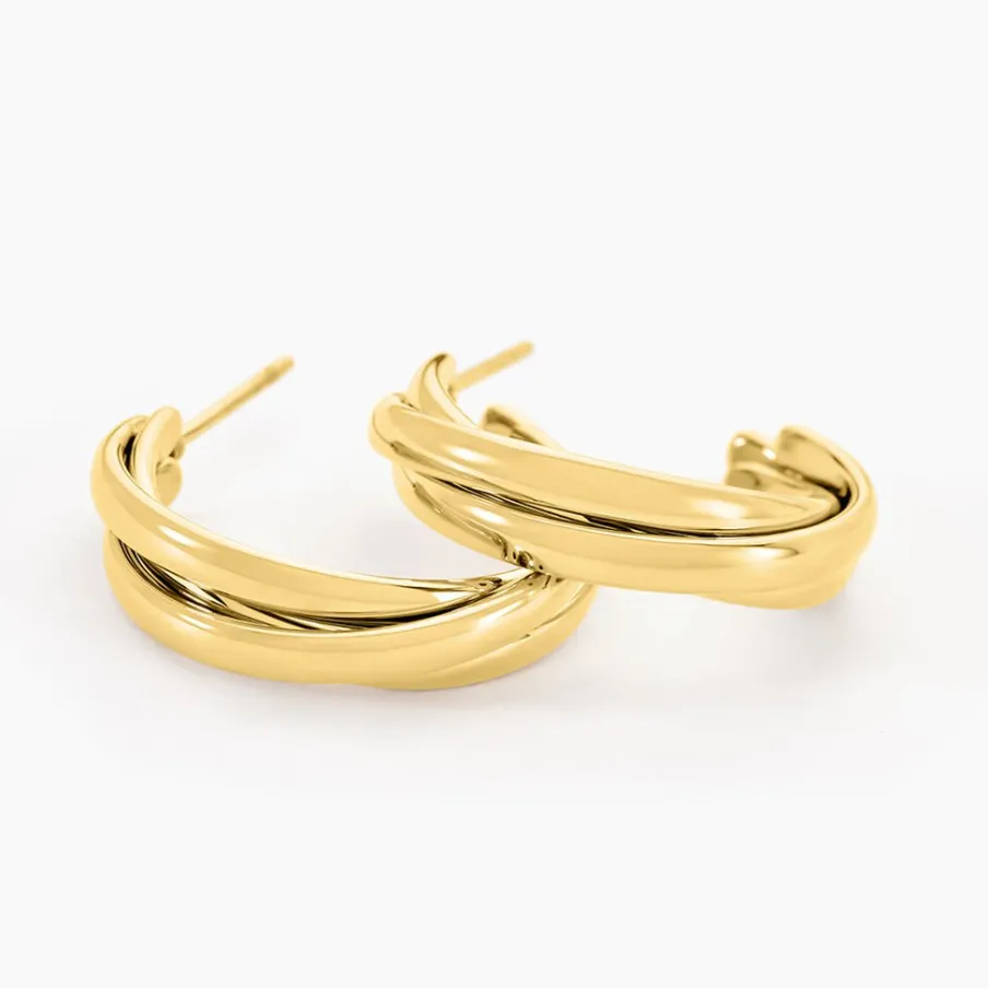 Histoire d'Or Créoles Myriane Acier Doré