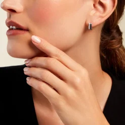 Histoire d'Or Créoles Nandie Argent Blanc Oxyde De Zirconium