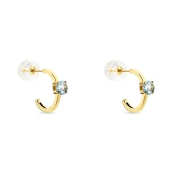 Histoire d'Or Créoles Nottingham Or Jaune Topaze