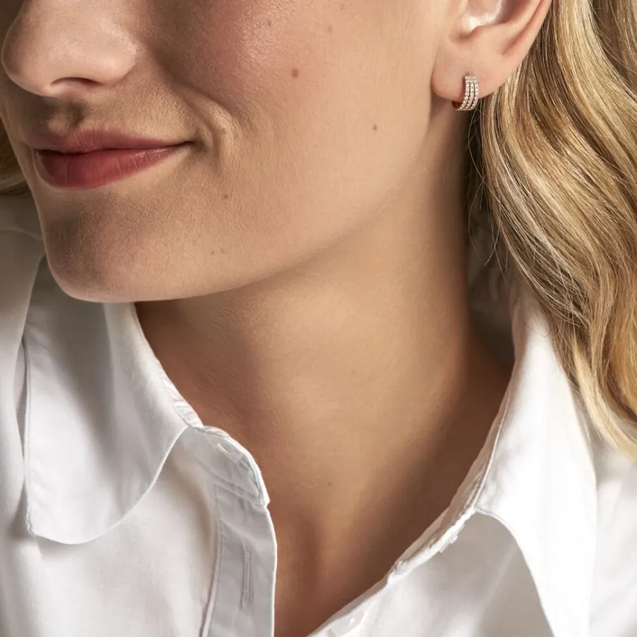 Histoire d'Or Créoles Oiva Or Jaune Oxyde De Zirconium