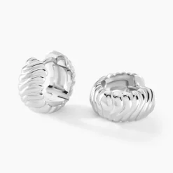 Histoire d'Or Créoles Oksanne Argent Blanc