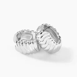 Histoire d'Or Créoles Oksanne Argent Blanc