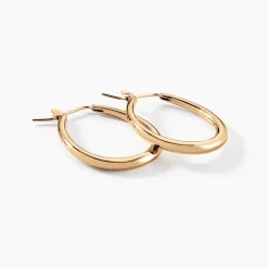 Histoire d'Or Créoles Olivia Ovale Plaqué Or Jaune