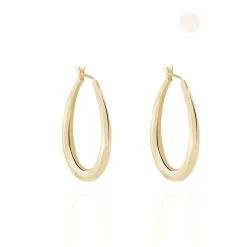 Histoire d'Or Créoles Olivia Ovale Plaqué Or Jaune