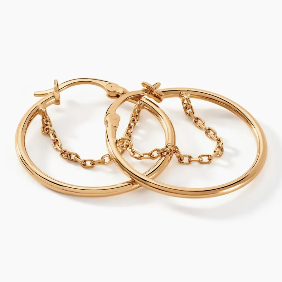 Histoire d'Or Créoles Omnia Plaqué Or Doré