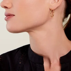 Histoire d'Or Créoles Omnia Plaqué Or Doré