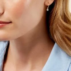 Histoire d'Or Créoles Ondée Or Jaune Amazonite