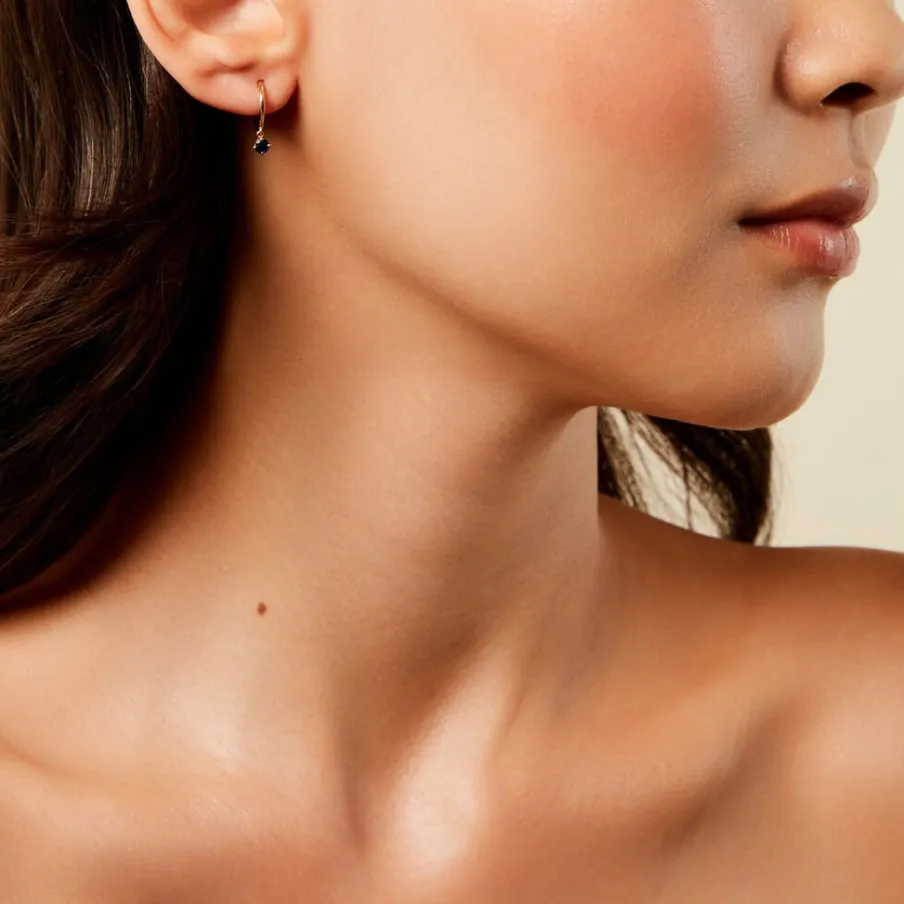 Histoire d'Or Créoles Onora Or Jaune Saphir