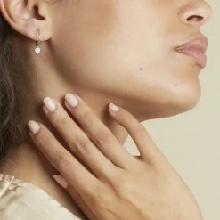 Créoles Or Blanc Topaze Azur-Histoire d'Or Best