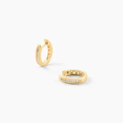 Histoire d'Or Créoles Or Jaune Aaren Diamants