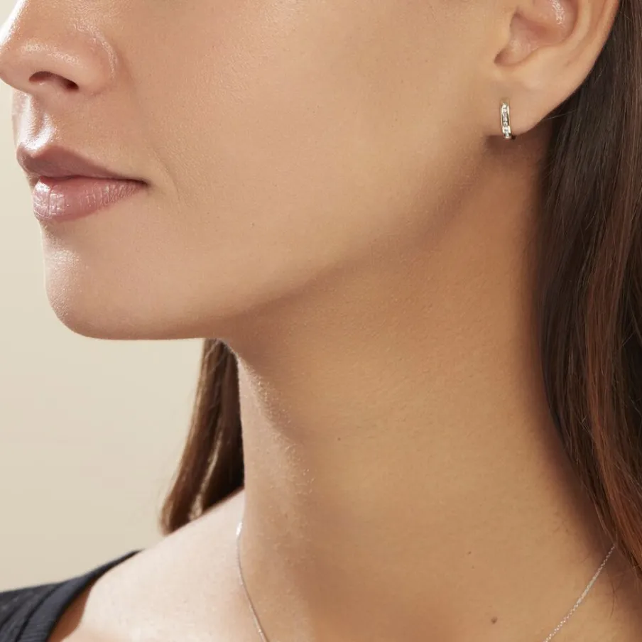 Histoire d'Or Créoles Or Jaune Aaren Diamants