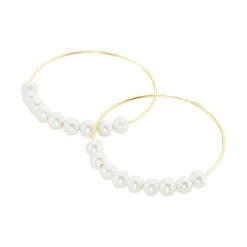 Histoire d'Or Créoles Or Jaune Alondra Perles De Culture