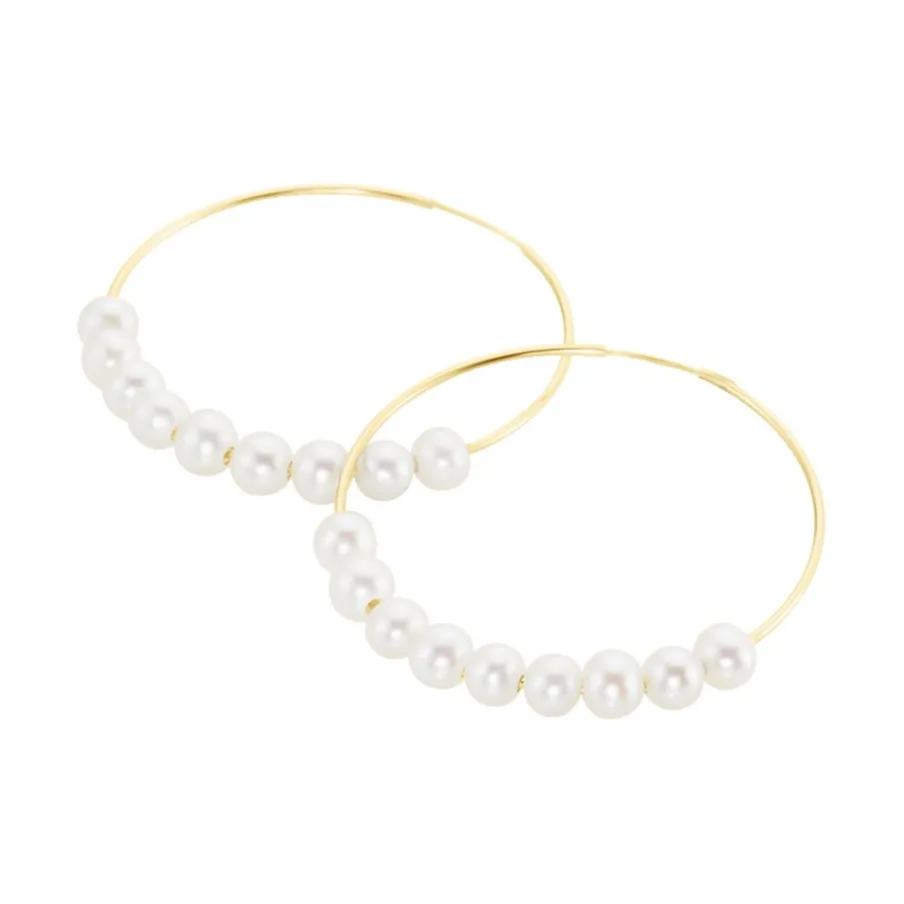 Histoire d'Or Créoles Or Jaune Alondra Perles De Culture