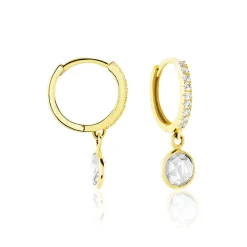 Histoire d'Or Créoles Or Jaune Arielle Oxyde De Zirconium