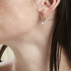 Histoire d'Or Créoles Or Jaune Arielle Oxyde De Zirconium