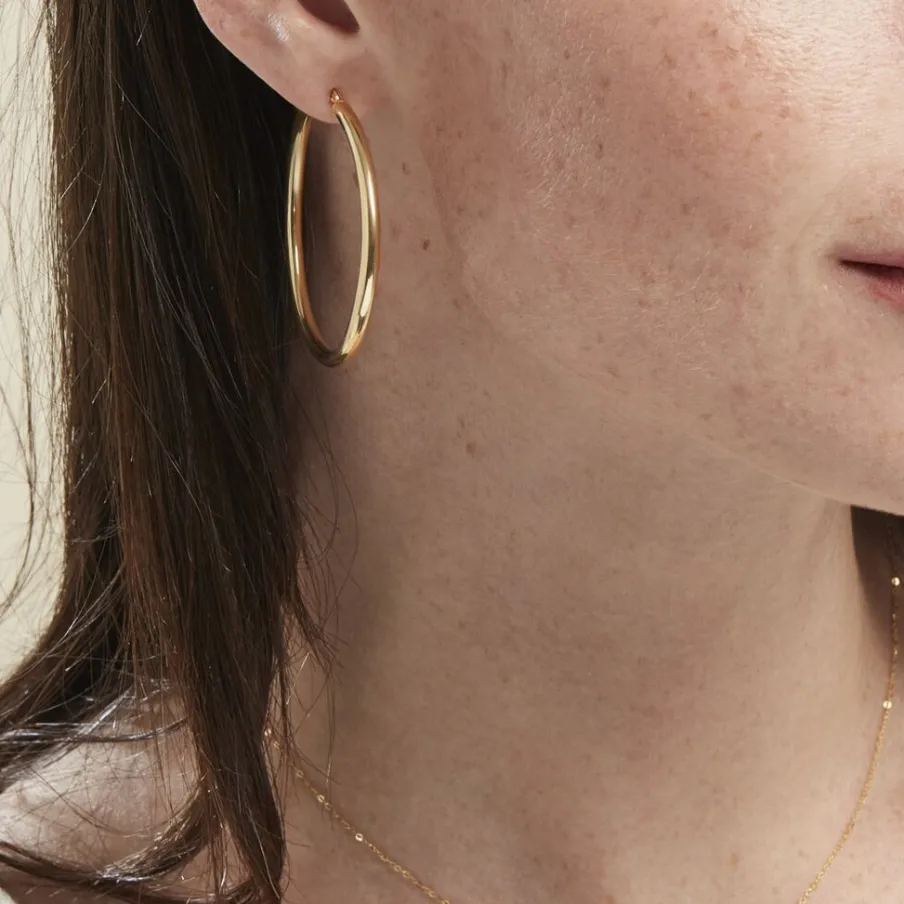 Histoire d'Or Créoles Or Jaune Rond