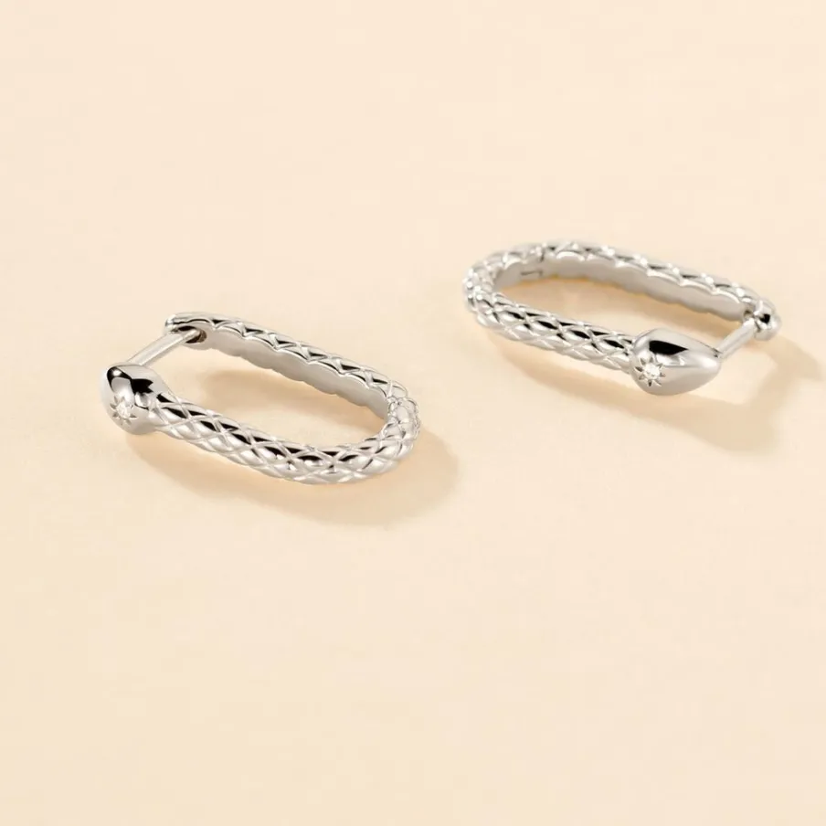 Histoire d'Or Créoles Oria Argent Blanc Oxyde De Zirconium