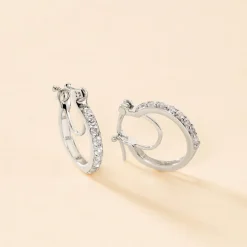 Histoire d'Or Créoles Pasha Argent Blanc Oxyde De Zirconium