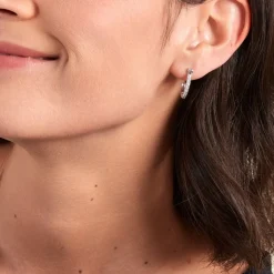 Histoire d'Or Créoles Pasha Argent Blanc Oxyde De Zirconium