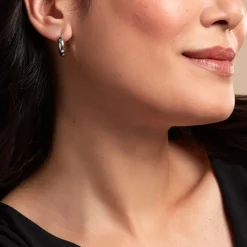 Histoire d'Or Créoles Piana Argent Blanc