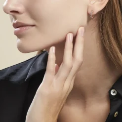 Histoire d'Or Créoles Plaqué Or Jaune Julitta Topazes Oxydes De Zirconium